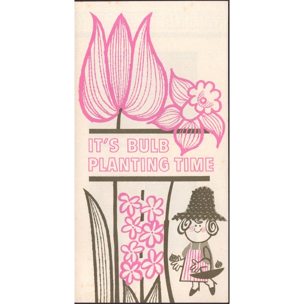 Vintage Macon Georgia Feed & Seed Store Bulb Planting Pamphlet Dutch Tulip Ad - Picture 1 of 2